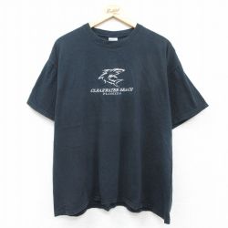 00s 半袖Tシャツ CLEAR WATER BEACHプリント ブラック XL | 古着