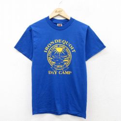 S★古着 フルーツオブザルーム 半袖 ビンテージ Tシャツ メンズ 00年代 00s IRONDEQUDIT クルーネック 青 ブルー 25aug20 中古
