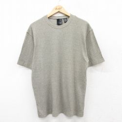 L★古着 半袖 ビンテージ Tシャツ メンズ 00年代 00s 無地 クルーネック 緑系 グリーン 25aug21 中古
