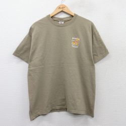 【50%OFF】XL★古着 ジャージーズ 半袖 ビンテージ Tシャツ メンズ 00年代 00s WC コットン クルーネック ベージュ カーキ 25aug22 中古