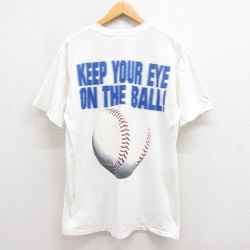 L★古着 半袖 ビンテージ Tシャツ メンズ 90年代 90s ボール コットン USA製 白 ホワイト 25aug23 中古