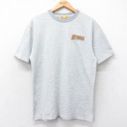 【20%OFF】L★古着 半袖 ビンテージ Tシャツ メンズ 00年代 00s BORGATA 鹿の子 クルーネック USA製 グレー 霜降り 25aug25 中古