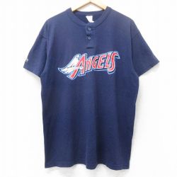 【50%OFF】マジェスティック 90s 半袖Tシャツ ロサンゼルスエンゼルス ネイビー XL | 古着