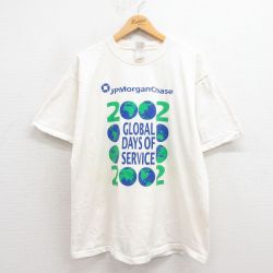 【50%OFF】XL★古着 半袖 ビンテージ Tシャツ メンズ 00年代 00s グローバル コットン クルーネック 白 ホワイト 【spe】 25aug26 中古