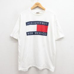 XL★古着 All Sport 半袖 ビンテージ Tシャツ メンズ 90年代 90s アルバカーキ コットン クルーネック 白 ホワイト 25aug26 中古
