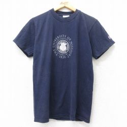 S★古着 チャンピオン champion 半袖 ビンテージ Tシャツ メンズ 00年代 00s ミズーリ カレッジ コットン クルーネック 紺 ネイビー 25aug27 中古