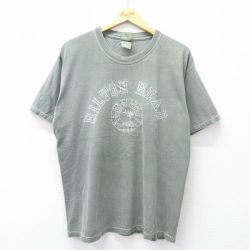 L★古着 半袖 ビンテージ Tシャツ メンズ 00年代 00s HILTON HEAD コットン クルーネック 緑 グリーン 25aug27 中古