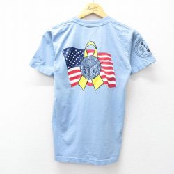S★古着 半袖 ビンテージ Tシャツ メンズ 00年代 00s UWUA コットン クルーネック USA製 薄紺 ネイビー 25aug27 中古