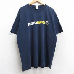 00s 半袖Tシャツ バッファローセイバーズプリント ネイビー XL | 古着