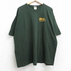 【50%OFF】XL★古着 半袖 ビンテージ Tシャツ メンズ 00年代 00s MCB 大きいサイズ コットン クルーネック 緑 グリーン 25aug28 中古