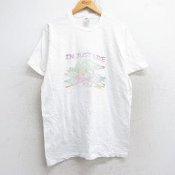 L★古着 ヘインズ Hanes 半袖 ビンテージ Tシャツ メンズ 80年代 80s カメレオン コットン クルーネック 白 ホワイト 25aug29 中古