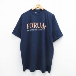 TULTEX 90s 半袖Tシャツ FORUM ネイビー XL | 古着