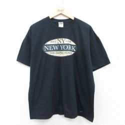 00s 半袖Tシャツ ニューヨーク ブラック XL | 古着
