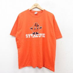 00s 半袖Tシャツ シラキュース オレンジ XL | 古着