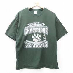 ノースウエストミズーリステートベアキャッツ 00s 半袖Tシャツ フットボール グリーン XL | 古着