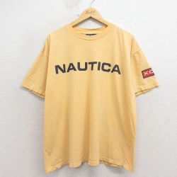 ノーティカ 90s 半袖Tシャツ ビッグロゴ イエロー XL | 古着