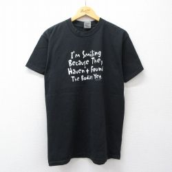 90s 半袖Tシャツ メッセージ ブラック L | 古着