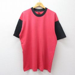 フルーツオブザルーム 90s 半袖Tシャツ ツートンカラー レッド XL | 古着