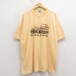 フルーツオブザルーム 90s 半袖Tシャツ ボストン イエロー XL | 古着