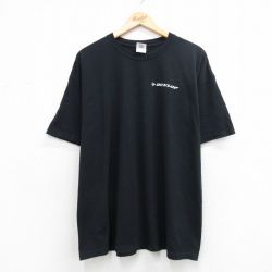 XL★古着 半袖 ビンテージ Tシャツ メンズ 00年代 00s DUNLOP 大きいサイズ クルーネック 黒 26apr07