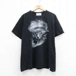 XL★古着 イマジナリーファンデーション 半袖 Tシャツ メンズ アインシュタイン 大きいサイズ コットン クルーネック USA製 黒【spe】 26apr08