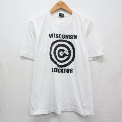 フルーツオブザルーム 90s 半袖Tシャツ WISCONSIN EDUCATOR ホワイト XL | 古着