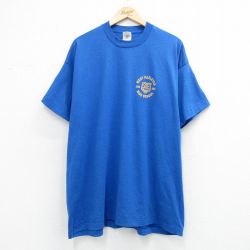 フルーツオブザルーム 90s 半袖Tシャツ WEST HAZLETON ブルー XL | 古着