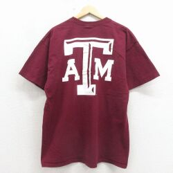 ナイキ 00s 半袖Tシャツ A&Mカレッジ バーガンディ XL | 古着