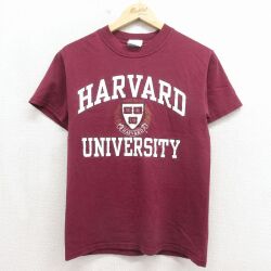 00s 半袖Tシャツ ハーバードカレッジ バーガンディ S | 古着