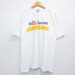 00s 半袖Tシャツ bELIeve ホワイト XL | 古着