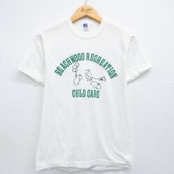 ラッセル 80s 半袖Tシャツ BEACHWOOD ホワイト S | 古着