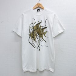 90s 半袖Tシャツ 熱帯魚ラメ ホワイト L | 古着