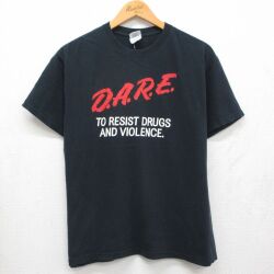 00s 半袖Tシャツ DARE ブラック L | 古着
