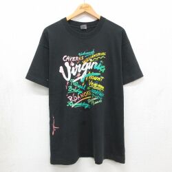 フルーツオブザルーム 90s 半袖Tシャツ Virginia ブラック XL | 古着
