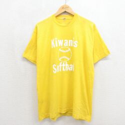 スクリーンスターズ 80s 半袖Tシャツ ソフトボール イエロー XL | 古着