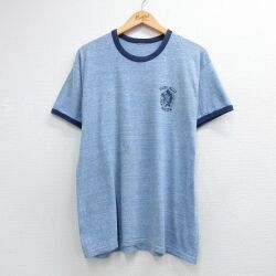 80s 半袖Tシャツ インディアンヘッド ライトブルー L | 古着