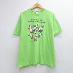 00s 半袖Tシャツ アヒル グリーン XL | 古着