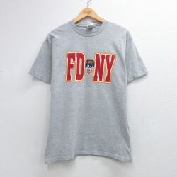 フルーツオブザルーム 00s 半袖Tシャツ 消防署 グレー L | 古着