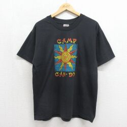 ヘインズ 00s 半袖Tシャツ 太陽 ブラック メンズL相当 | 古着