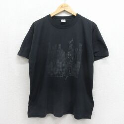90s 半袖Tシャツ ビル ブラック メンズL相当 | 古着