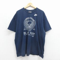 ナイキ 00s 半袖Tシャツ MLBニューヨークヤンキーススタジアム ネイビー メンズXL相当 | 古着