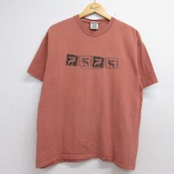 オニータ 90s 半袖Tシャツ シカ ピンク メンズXL相当 | 古着