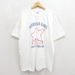 半袖Tシャツ 星 ホワイト メンズXL相当 | 古着