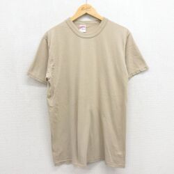 半袖Tシャツ 無地 ベージュ メンズL相当 | 古着