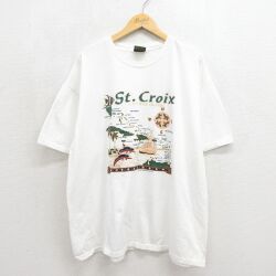 90s 半袖Tシャツ セントクロイ島 ホワイト メンズXL相当 | 古着