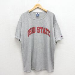 チャンピオン 90s 半袖Tシャツ オハイオ グレー メンズXL相当 | 古着