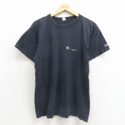 チャンピオン 80s 半袖Tシャツ ワンポイントロゴ ブラック メンズL相当 | 古着