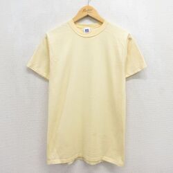 ラッセル 80s 半袖Tシャツ 無地 ベージュ メンズM相当 | 古着