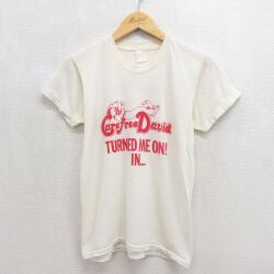 スクリーンスターズ 80s 半袖Tシャツ Carefreeプリント 生成り ベージュ メンズS相当 | 古着