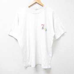 L★古着 半袖 ビンテージ Tシャツ メンズ 00年代 00s DAD クルーネック 薄グレー 霜降り 24jul25 中古